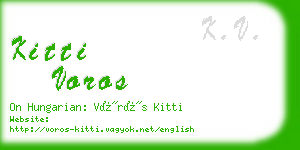 kitti voros business card